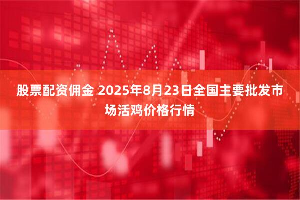 股票配资佣金 2025年8月23日全国主要批发市场活鸡价格行情